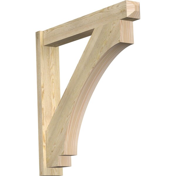 Ekena Millwork Imperial Craftsman Rough Sawn Outlooker, Douglas Fir, 6"W x 38"D x 38"H OUT06X38X38IMP04RDF - main